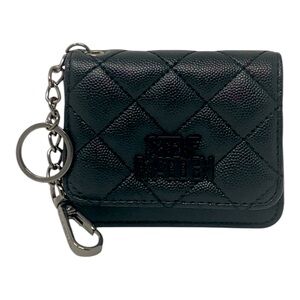 Black Steve Madden Bwren Flap Wallet Steve Madden Quilted Card Case